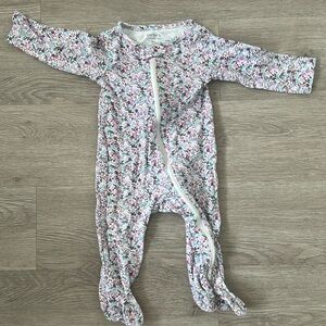 Carters just one you 9 months purple floral footie pajamas